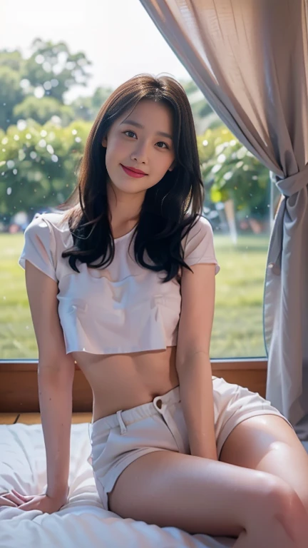 ((grin:1.2)), ((2girls)), Cute, 年轻, (Full body:1.3),,ultra-detailliert、masterpiece、top-quality、超A high resolution、8K high image quality、Photogenic clarity、A detailed eye、gradients、Real live-action、Spring outdoor、During the School Cultural Festival、Lots of people、perfect anatomy body proportions、hard disk、nffsw、Nikon Z9 80mm Lens、masutepiece、Model Standing、Tiny panties、Small micro panties、Pubic hair can be seen through the lace of the panties、(((Panties are、Red and white polka dot lace material pants....、Base color is white)))、(((、White blouses、Cute white white short sleeve blouse with checked ribbon)))、Navy blue uniform jacket、(((See all white panties)))、(((The skirt is definitely worn)))、(((Lift skirt hem)))、Sit in a triangle with your thighs slightly inward、panties focus、too bright natural light、Sunshine、Detailed lace panty pattern、Plain white panties、(((Lifting skirt while standing to show off panties to camera)))、(((Beautiful alignment and snow-white teeth)))、(((Lift the skirt bigger and bigger,、Show your panties to the camera)))、The most popular and beautiful employees of the company、Body type of slender model、Ultra slim body Gcup bust、Body shape of slim model、Beautiful posture、squatting and spreading legs、Skirt rolled up、Very sexy panties、extremely wet、Playing in the water together、