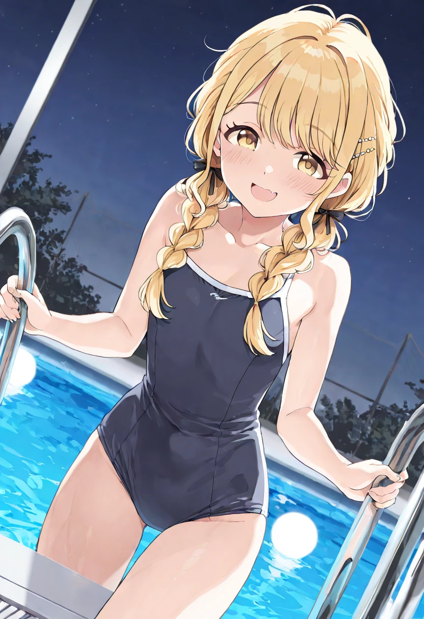Flandre Scarlet、School swim wear、small tits、1 girl、Mare