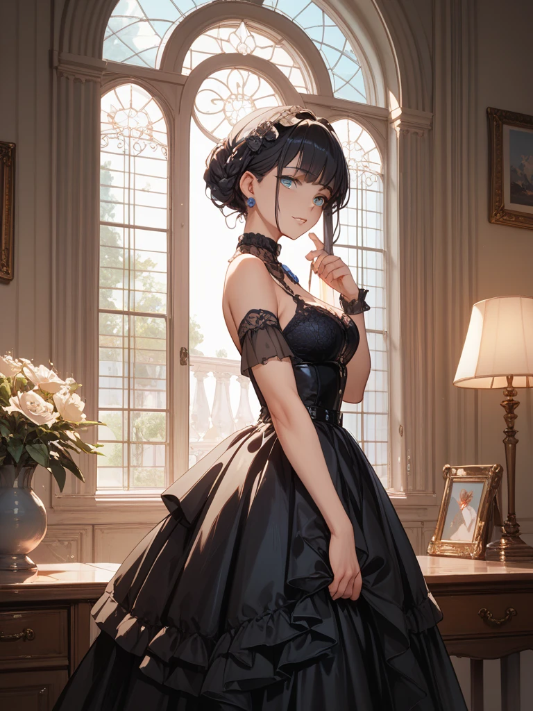 (a girl:1.1) puppeteer controls (1man:0.9,quinque:0.9) with intricate strings, (dark atmosphere:1.1) emphasizing (mysterious shadows:1.1). The scene unfolds in a (dilapidated theater:1.2), with (crimson velvet curtains:1.1) adding an eerie touch. The (puppeteer's delicate hands:1.1) artistically crafted, move swiftly, manipulating the (marionette's precise movements:1.1), while the (puppet's detailed joints:1.1) enhance its realism.
The marionette is dressed in (ornate attire:1.1, victorian clothing:1.1), reflecting a (gothic theme:1.1) highlighted by the (ominous lighting:1.1). Its (porcelain-like face:1.1) expresses (subtle melancholy:1.1), with (exquisite details:1.1) giving life to its (expressive eyes:1.1), (delicate nose:1.1), and (intricate lips:1.1).
Surrounding the scene, intricate stage decorations feature (broken clocks:1.1), (cobwebs:1.1), and (antique props:1.1) that enhance the (vintage atmosphere:1.1). The marionette's (elaborate movements:1.1) evoke a sense of (controlled grace:1.1), while the (audience's anticipation:1.1) remains palpable.
The (high-resolution:1.2) image captures the (finest details:1.1), with (vivid colors:1.1) and (deep contrasts:1.1) enhancing the (dramatic ambiance:1.1). Professional lighting techniques create (subtle chiaroscuro:1.1), emphasizing the (play between light and shadow:1.1).
This prompt has a touch of (surrealism:1.1) combined with (baroque aesthetics:1.1), giving the image a unique (artistic style:1.1). The overall color tone leans towards (cool hues:1.1), with hints of (blue and purple:1.1), adding a (mystical touch:1.1) to the composition.
Illuminate this scene with a (gentle spotlight:1.1), casting a (soothing glow:1.1) upon the marionette and puppeteer. The (subtle flickers:1.1) of stage lights create an (atmosphere of anticipation:1.1), enhancing the theatrical aspect of the artwork. --auto