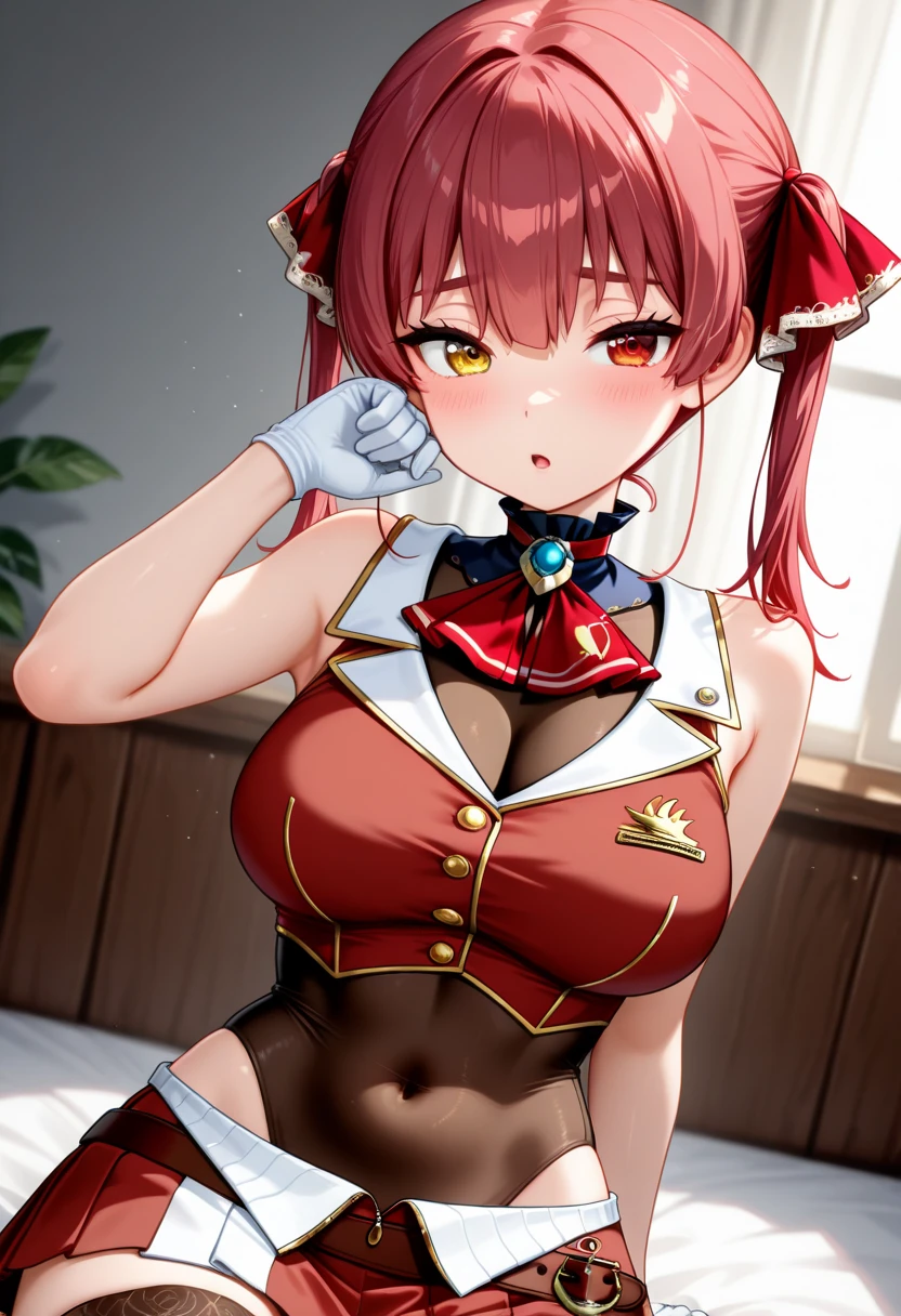 Nurse // alone woman // big boobs // FIRE magic // bun hairstyle