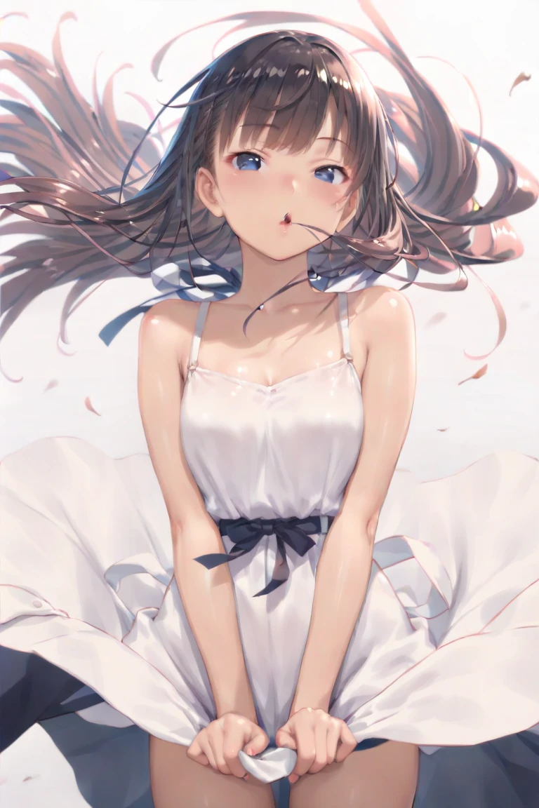 score_9, score_8_superior, score_7_superior, sauce_anime, Highest quality, masterpiece, Official Art, Absurd, High resolution, Very detailed,Wife 2x,collection: A slice of life,break,One girl, Tomboy, Dark skinned women, short hair, Low Ponytail, Flat Chest, Beautiful attention to detail, Crystal Transparent Dresses, Sweat, Open your mouth, (yawn:0.3), Sleepily, Outdoor, 屋superior, Wind,blue sky,break,(Clear Line Illustration:1.2), ssuperiorer detailed skin,非常にHigh resolution, so beautiful, Best sexual lighting by famous artists, 8k,cute picture,Beauty Illustration,Photoshop_(Moderate),,(Detailed lighting),best anime 8k konachan wallpaper, pixiv Contest Winner,