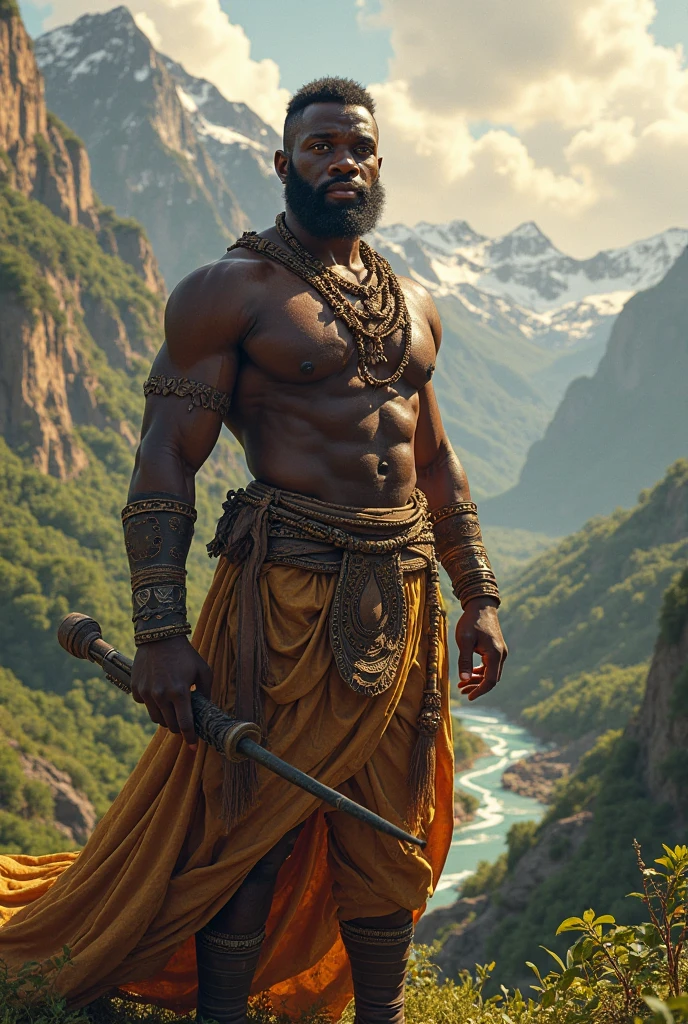 Angry African village man