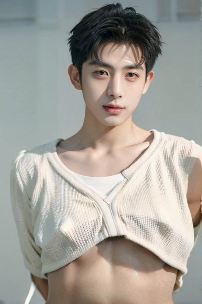 Boy on rugby field,sweat leggs,Photos during exercise,masculine,Exquisite facial features,virile,musculature,rich facial detail, The crotch is raised , closeup cleavage , sexy , NSFW. ,eroticism , wearing fishnet sexy bodysuit, full length shot(fls) , ((multiplayer)). 2 male , 2boys