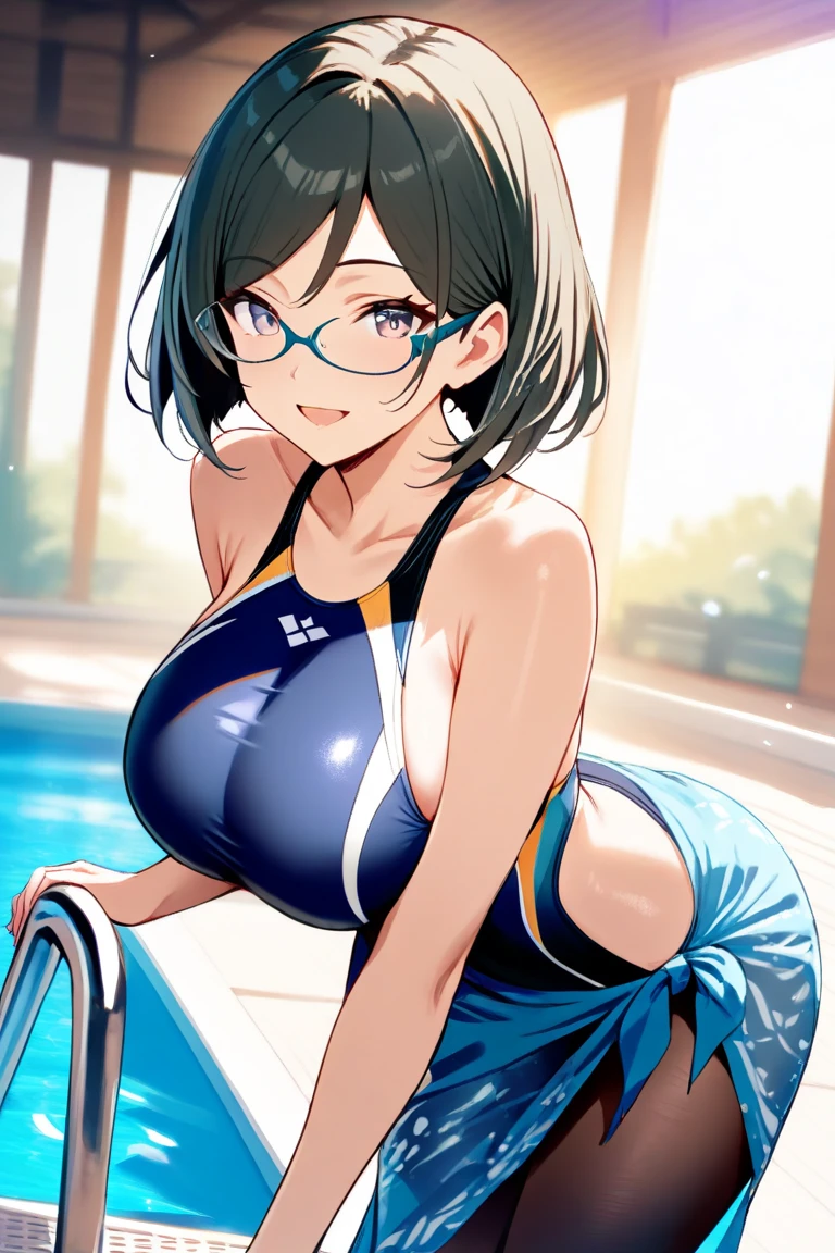 8k, RAW Photos, Highest quality, masterpiece, Realistic, Realistic, (1 Ultimate beauty), Mature Woman,(Strictly adhere to a composition where only one person appears in the photo)、(Strictly adhere to the composition from the front)(In the indoor swimming pool)(Wear rimless glasses)((Wearing a small T-shirt)(Mature Woman) Highly detailed face, (Perfect Teeth), fine grain, double eyelid, eyelash, Lip details, (((Black short bob hair))), (((Very large breasts)))Big Breasts,((Increase nipple protrusion))(((Accentuate your cleavage)))(((Squat posture)))((Do squats and splits))Cowboy Shot, Soft Light, ((Written boundary depth))
Proceed with caution,((30 years old, Japanese women)), (((Plump body, Tight waist, moderately fleshy thighs,,,,,,,,,,,,,,,,,,,,,,,,,,,,,,))), (((Front view, Realistic)))