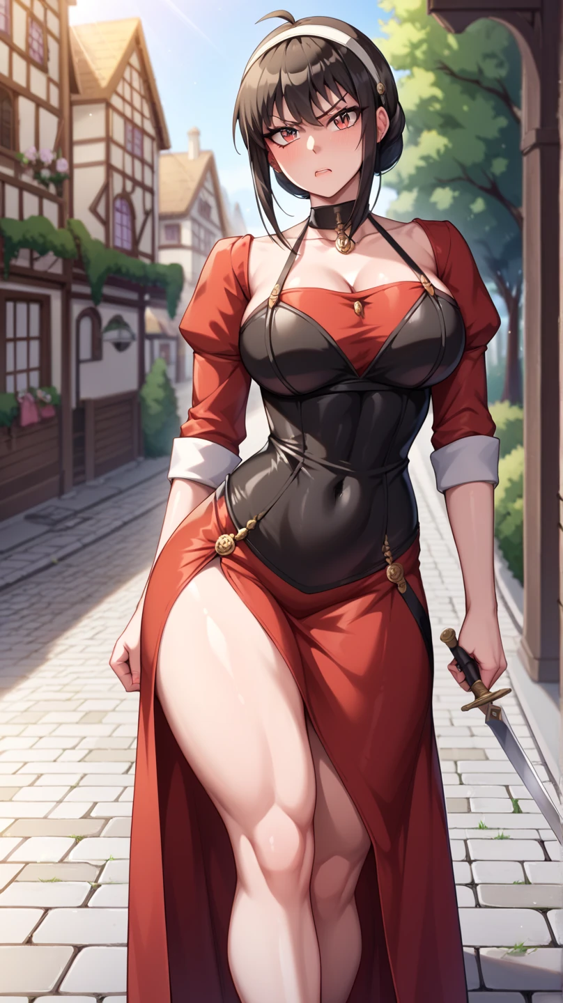 masterpiece, best quality, high quality, 1solo girl, long hair, full body, breastplate, looking at viewer
