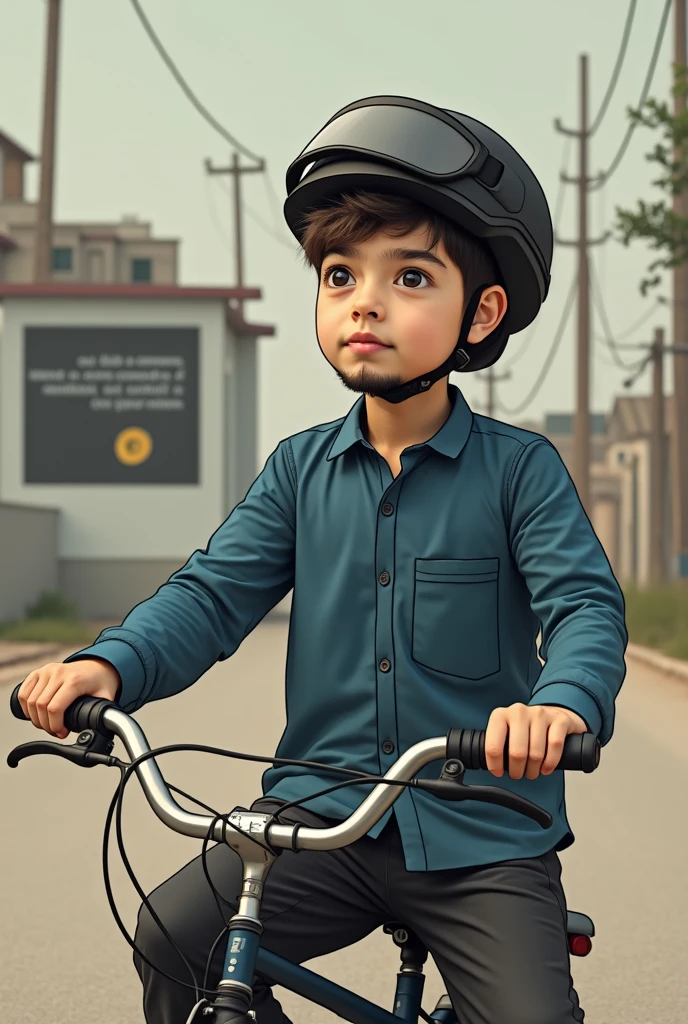 Change background cyberpunk handsome boy realistic face Dada and child