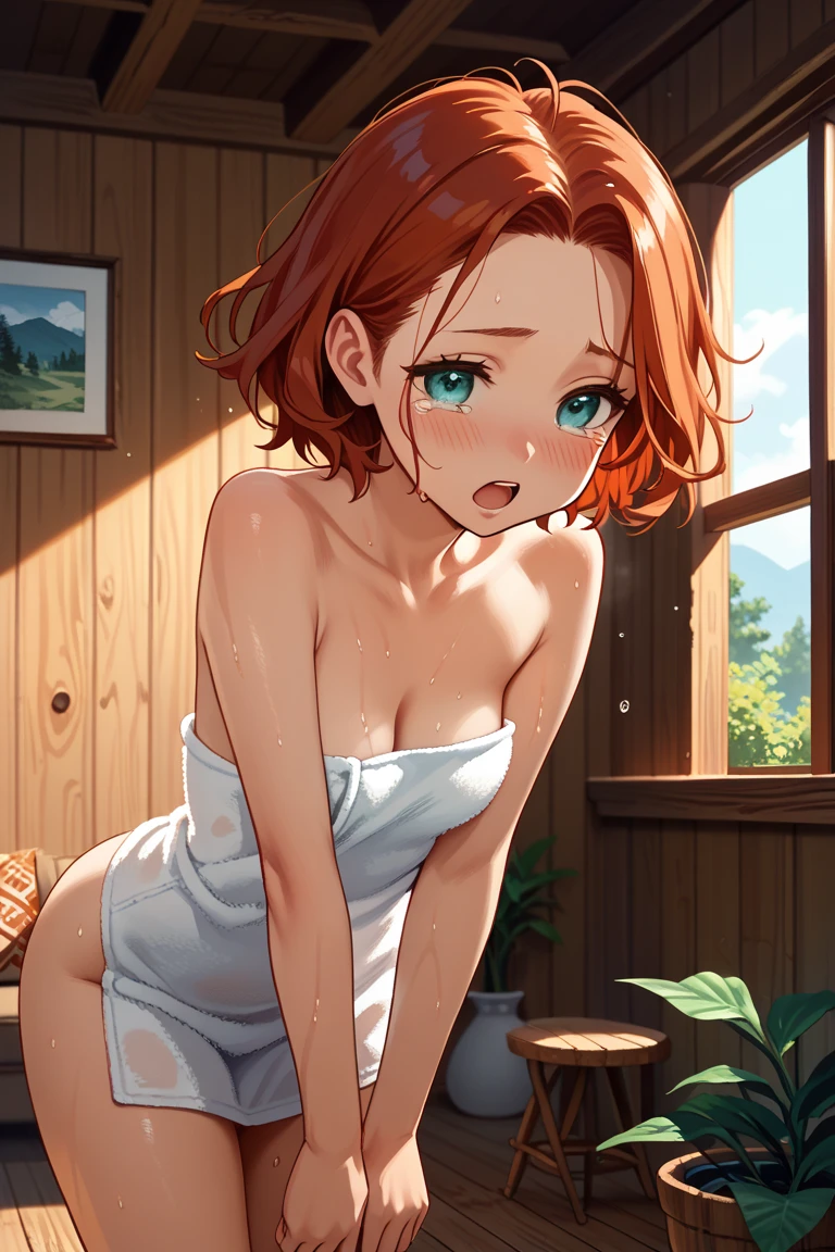 yawning face, 40k, photography, masterpiece, best quality, (Riko), medium breasts, (naked), varied poses,
