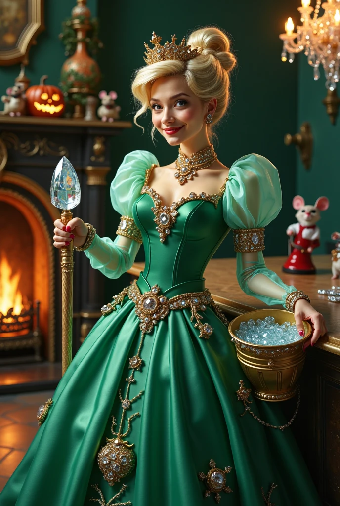 1girl, ((cinematic light)), colorful, hyper detail, dramatic light, intricate details, best quality, (extremely detailed CG unity 8k wallpaper, masterpiece, best quality, ultra-detailed, best shadow), (detailed background:1.4), (beautiful detailed face, beautiful detailed eyes), High contrast, (best illumination, an extremely delicate and beautiful),(girl:1.5), cowboy shot, masterpiece, (((best quality))) (((PERFECT QUALITY))), (((highly detail eyes))), (((highly detail))), (((((perfect eyes))))), (((((((beautiful eyes))))))), both eyes are the same, smooth, (((((perfect face))))), ((((extremely detailed 8K)))), high resolution, ultra quality, glare, Iridescent, Global illumination, real hair movement, realistic light, realistic shadow, perfect quality, detailed shadow and light, pixar, ((FANTASY)), ((MAGIC)), 3D, ((HIPER quality)), (((2K, 3K, 5K, 6K, 7K, 8K,))), ((detailed, good quality))

(((cute and delicate girl SITTING ON THE BRIDGE)))), ((RED hair))), ((long hair)), ((kawaii)), ((((cute eyes)))) , ((kawaii eyes))

((((Princess)))), (((Princess crown))),

((((Long  detailed glitter GREEN  crystal princess dress)))), ((((((LONG BIG GREEN chic princess dress))))))

((shiny crystal shoes)), ((gold accessories, gold earrings, flower accessories, pearl accessories)),((happy expression)),

((SHINES, SPARKLES)), GOLD, ((sparkles)), ((shiny butterflies flying)), (feathers)

((((INTERIOR OF THE CASTLE, CASTLE ROOM WITH FLOWERS, CASTLE ROOM WITH SUNSHINE, COZY CASTLE, BRIGHT CASTLE, CASTLE ROOM WITH LAMPS, PILLOWS, ))), ((WATER FOUNTAIN WITH ROSE FLOWERS)))), SHELL ACCESSORY, ((((((LAKE, SHELLS, FLOWERS,WATER SOURCE))))))), (((((FIREPLACE)))))