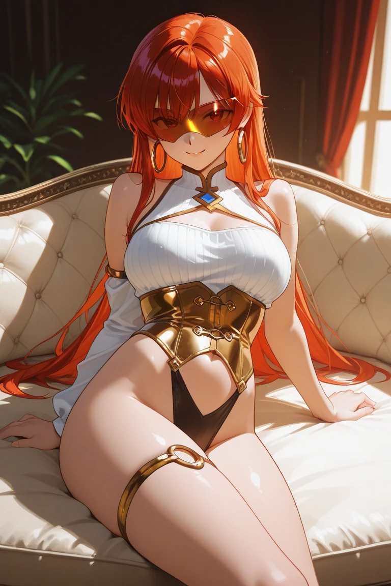 thicc thigh, wide hip, large ass, golden fishnet on thigh, sexy thick thigh