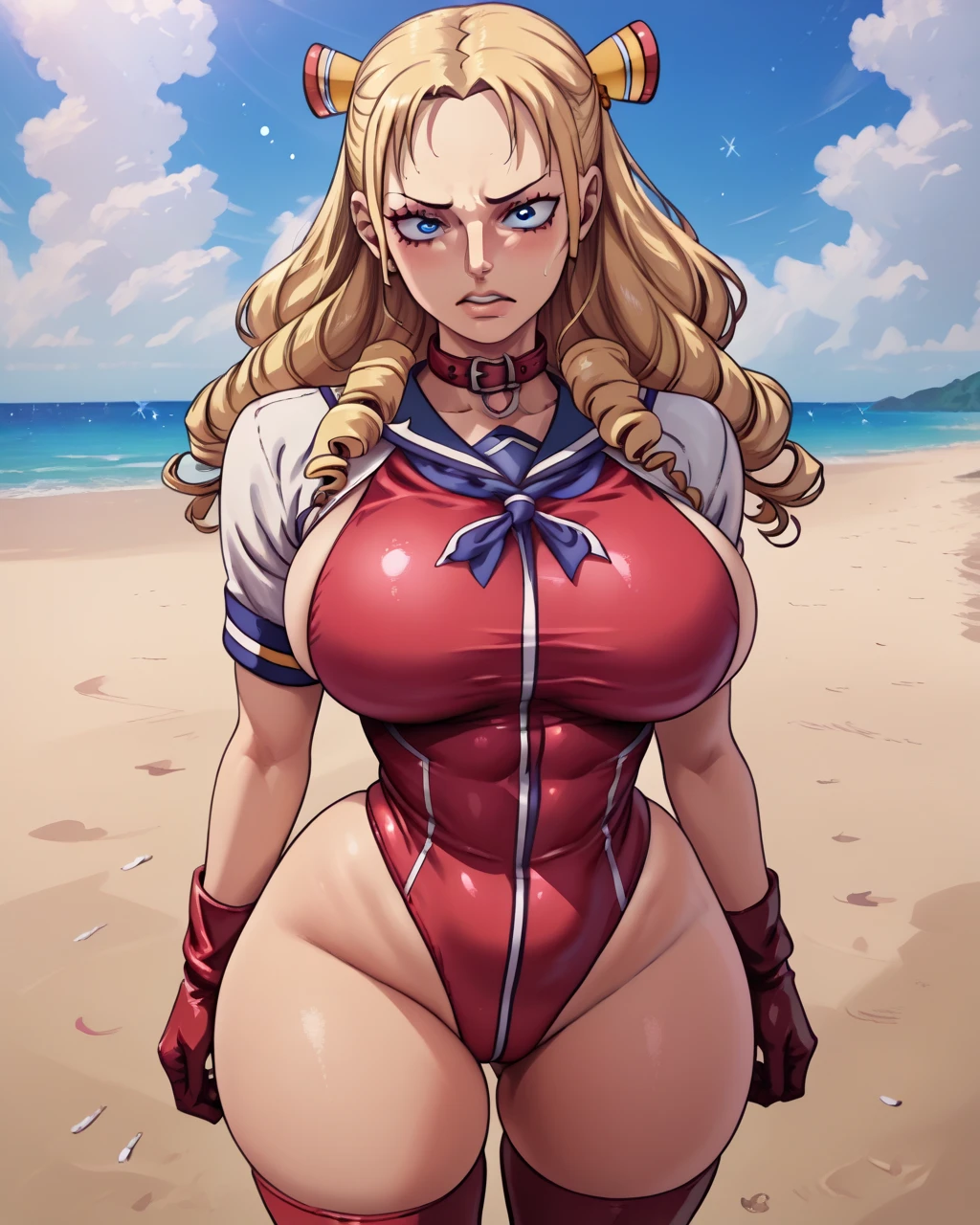 (((((A person with dark skin, Muscular))))), ((thick thighs, 非常にLarge Breasts,、Strong Body、), Blonde long-haired, alone, Glowing Skin, it was foggy, ,Bridge pier, Bristles,Are standing、Big body women、naked,Strong Body、pubic hair,Muscular in the forest,Composition from the front,Muscular and wide hips,Muscular and wide torso,Muscularの, Widebody,thick, Muscularの腕,thick, Muscularの脚,Muscular and broad shoulders,bodybuilder,nakedの美しい女性,Large Breasts,long, saggy breasts,,Deep purple eyes,Woman with beautiful face,Expressionless,,,Strong Woman,Right in front of the viewer,,Muscular女性,Big body and broad shoulders,thick Women,naked,sexy,Stand in front,全naked,正面にAre standing女性,真っ直ぐにAre standing,Fleshy ladies,Plump woman,Chubby woman,Fat woman,Fleshy ladies,,A woman in a tight sailor suit,cave,Long, unruly hair,My chest is about to burst