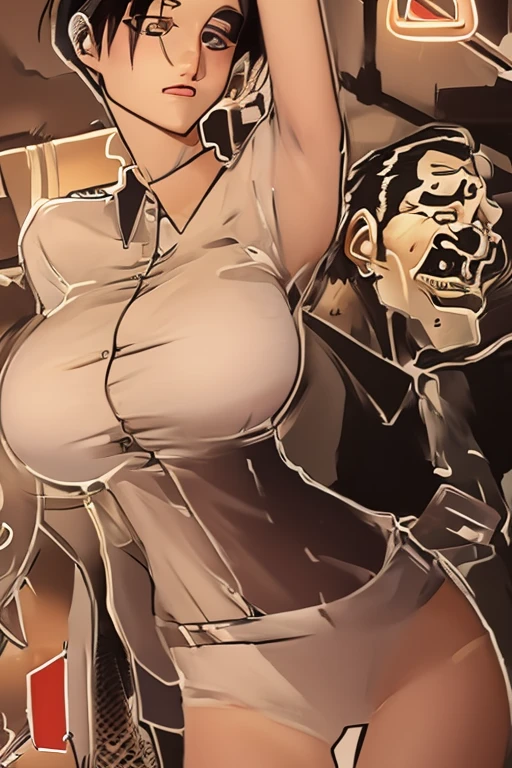 (realistic:1.2), (masterpiece:1.2), (full body shot of:1), (looking down from above:1.2), public bath、public bathで老人に囲まれる鈴音、She has sex with an old man, The old man rapes Suzune from behind while groping her breasts...........、raped,NSFW,(2 elderly people、1 girl,Breast sucking:1.4), ((She was grabbed from behind by an old man....:1.5)), ((The old man grabs Suzune'rub her breasts、suck nipples.:1.5)), ((An old man presses his chest against a woman'I'Meter back)), Suzune, ((short hair, gray hair)),Suzune is being raped by a ゴブリン、Suzune is covered in sperm、sweaty、Drool、Suzune'Iの乳首は小さくてピンク色です,pubic hair、Suzune'Suzune'she looks very mature、Suzune 28 years old、Suzune with a mature style、((Ahegao, embarrassing, Droolを垂らしている,