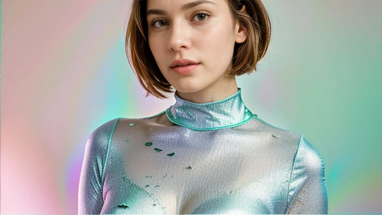 RAW Photograph, a gorgeous woman, transparent iridescent haute couture made out of inflated rubber condoms, soft light, neon lit fog, chiaroscuro, 35mm photograph, deep darks, Kodak UltraMax 400, intricate detailed, masterpiece, 8k, dslr, shot with a smartphone, hdr