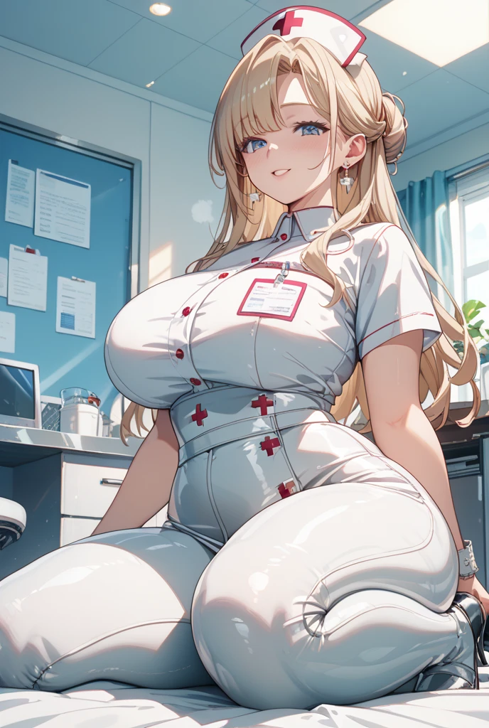 nurse uniform,hospital, latex nurse suit,nurses,busty,elbow gloves,labcoat,silverhair woman,azure eyes , gigantic boobs ,medical instruments,asian nurse,two nurses,speculum,examination room,oversize boobs, ,big ass ,strap on, lay on table ,legs spreaded,giving birth,gyno chair , dentist,Milf