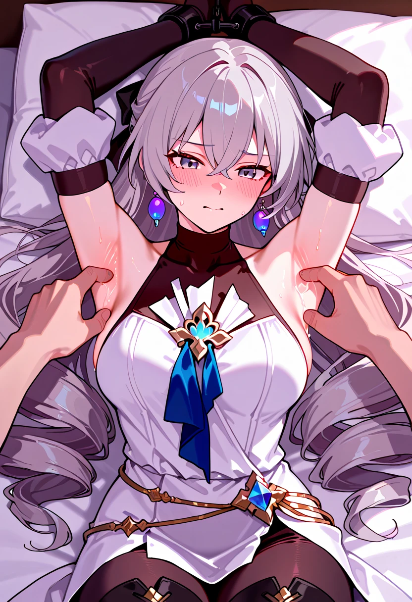 Highest quality,masterpiece,unity 8k wallpaper,Very detailed,Detailed light, Best Shadow,Very detailedな肌,Beautiful attention to detail,Very detailedな顔,Detailed reflective eyes,Shiny Hair,Shining Eyes,(1 girl:1.2),woman,Gloss,thin,White gloves,Silver Hair,(Wolf Cut Hair:1.2),Blue eyes,clavicle,Cleavage,Big Breasts,Charm,Animal ears,White Tail,Ahoge,Silver Hair,(White eyelashes:1.2),White eyebrows,blush,embarrassed,Maid clothes,(whole body:1.2),claw pose,(Intimidation:1.2),