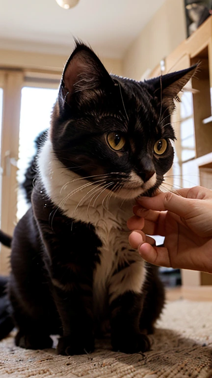 cat animals are in a fight