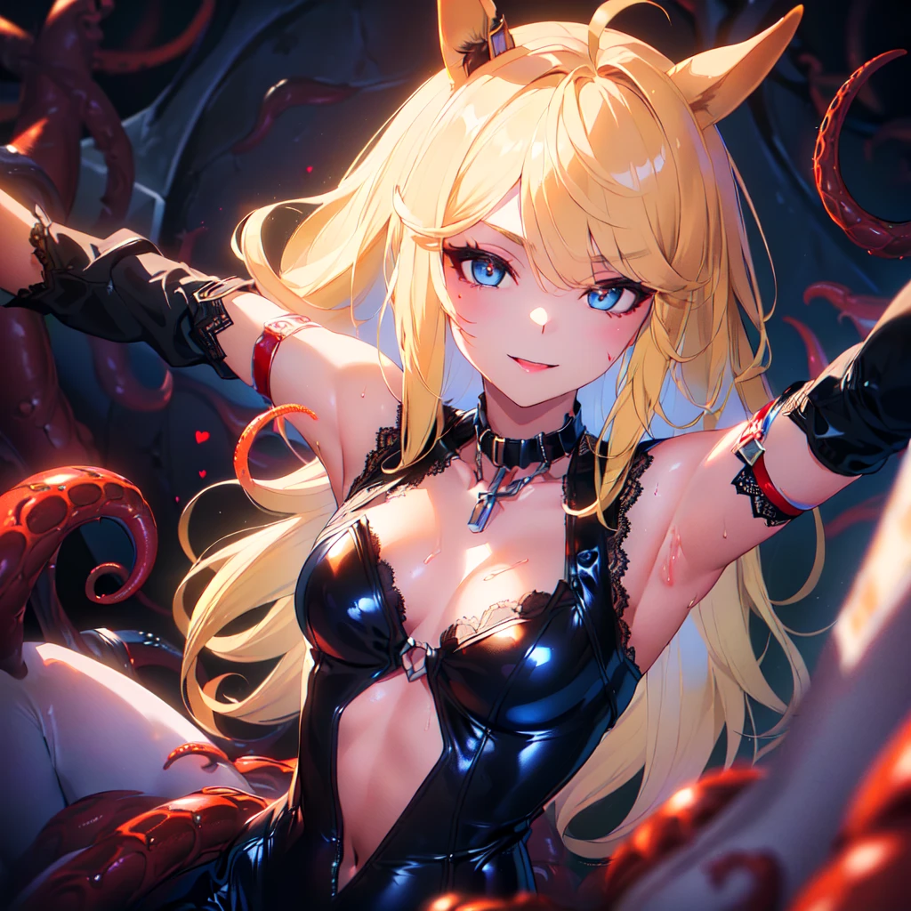 (masterpiece),(Highest quality),(Super detailed),(Best illustrations),(Best Shadow),(Absurd),(Detailed Background),(so beautiful), 16K, 8K,(Best illustrations),(Best Shadow), (so beautiful), One person, alone, curby, , very long hair, , Blonde, , fluorescent pink eyes, expelled from paradise, , , Oculogyric crisis, low twintails, Perfect figure, heart-shaped pupils, , , paw pose, Arched back, , , orgasm, afterglow, erotic smile, , Star-shaped hair fastening, Wire Headgear, , , , , Sexy posture, dynamic pose, , cross-eyed, rolling eyes, , water eyes, , , , , , saliva trail, , shiny skin, Taking illegal drugs, , torogao, ahegao, BREAK, , Dramatic lighting, Psychedelic Background, Clear liquid, , night, , Hypnosis assignment, Torrent of Light, mysterious, spoken hearts,
