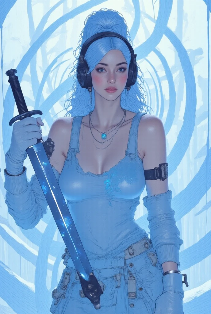 ((above shoulder，facial closeups))， Bigboobs， looking at viewert， ultra-realistic realism, Ghibli-style colors,  Ghibli-style colors, japanese manga,  Standing Picture, angle of view,  foreshortening, foreshortening, 8K, super detailing，All women have big breasts,Endless realism, cellshading,，character sheets, reference sheet, Standing Picture, 8K, super detailing, 1080p, Women HD，femele, 16k, A high resolution, Best quality at best, high high quality, Anatomically correct, tmasterpiece, Acura, hyper HD，as elegant as a swan，unreal-engine， Ghibli-style colors,   japanese manga,  Standing Picture, angle of view,battle armor，ssee-through，Lace skirt，Blue hair，Sexy big breasts，Transparent tulle clothes