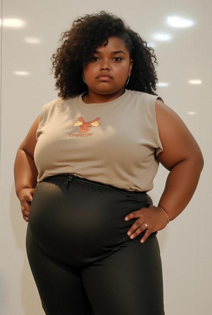 Fat girl on temple going