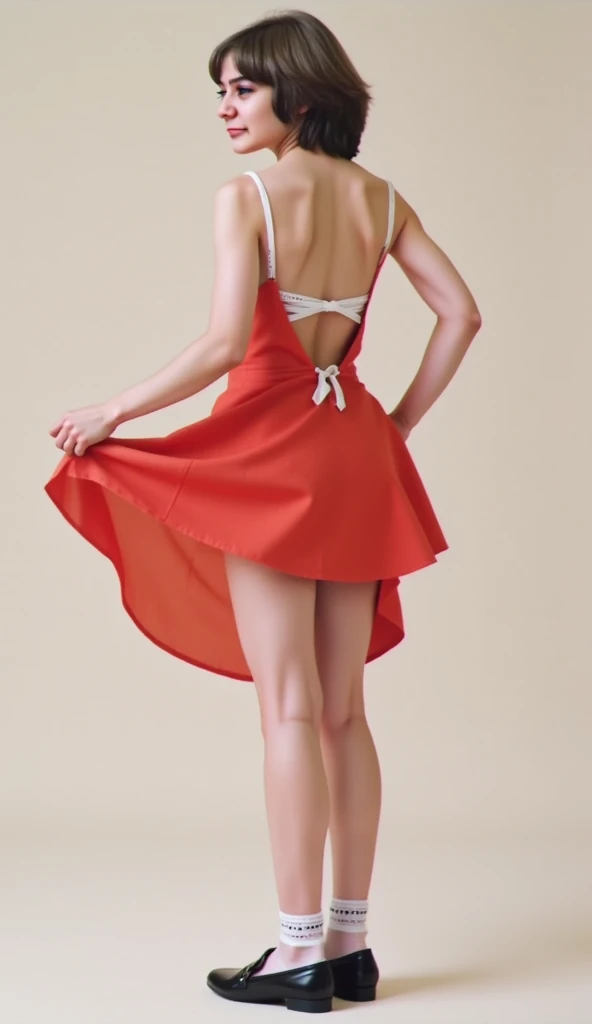 nsfw ,(8k, best quality, masterpiece, ultra highres:1.2), 1 girl , beautiful 22 year old woman named Tsukiko wearing loose dress, microdress,(from below:1.4) , panties, pantyshot, ass visible through thighs, thigh gap, short dress ,(photorealistic:1.4), small breasts, dynamic pose, erotic pose ,official art, extremely detailed CG unity 8k wallpaper, ultra high res, professional photography,  <lora:InstantPhotoX3:0.4> ,<lora:FilmVelvia3:0.4> , <lora:microdress_v0.2:1>