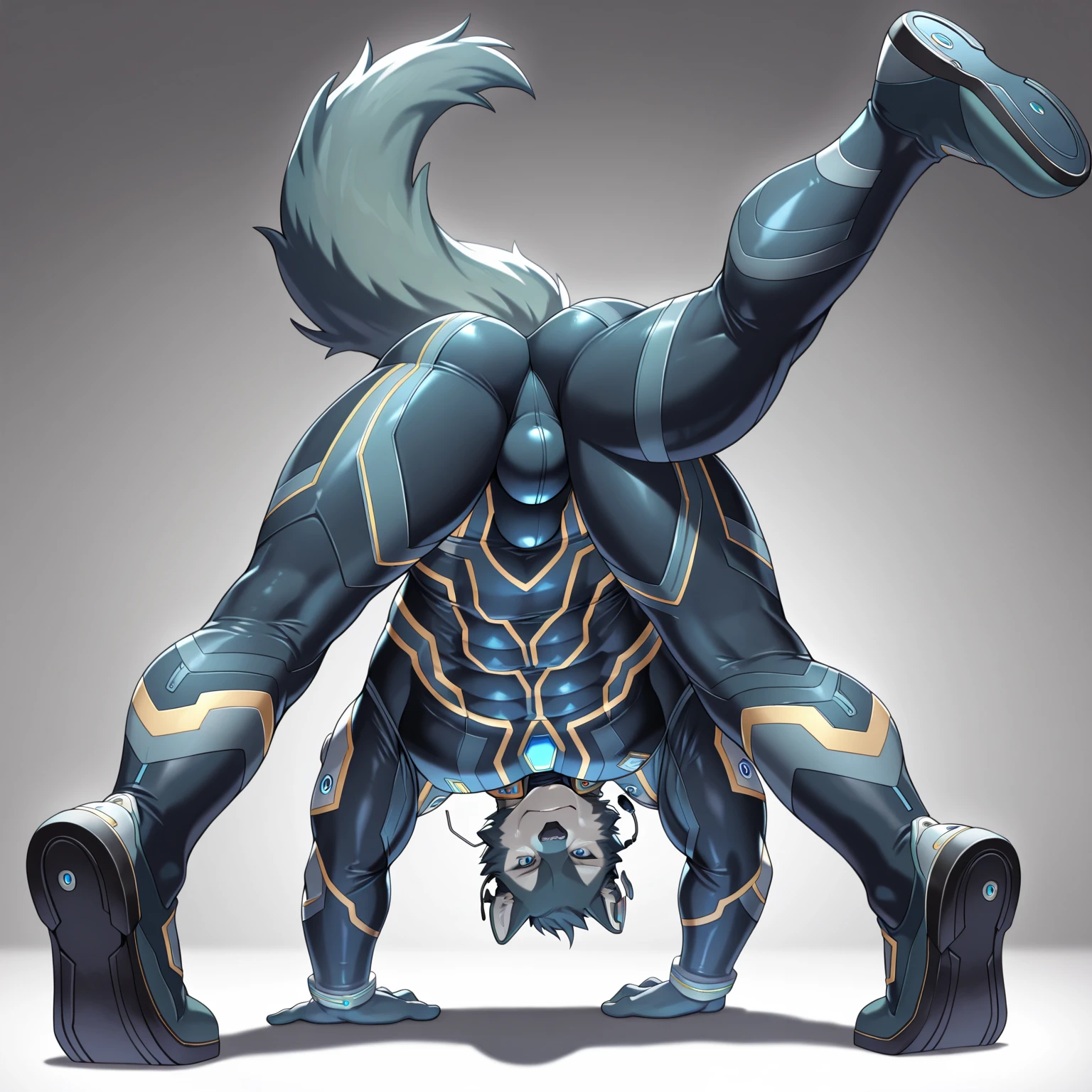(full body), (soft shading), 4k, hi res, excalibur, giant towering tiny planet, flexing, low angle