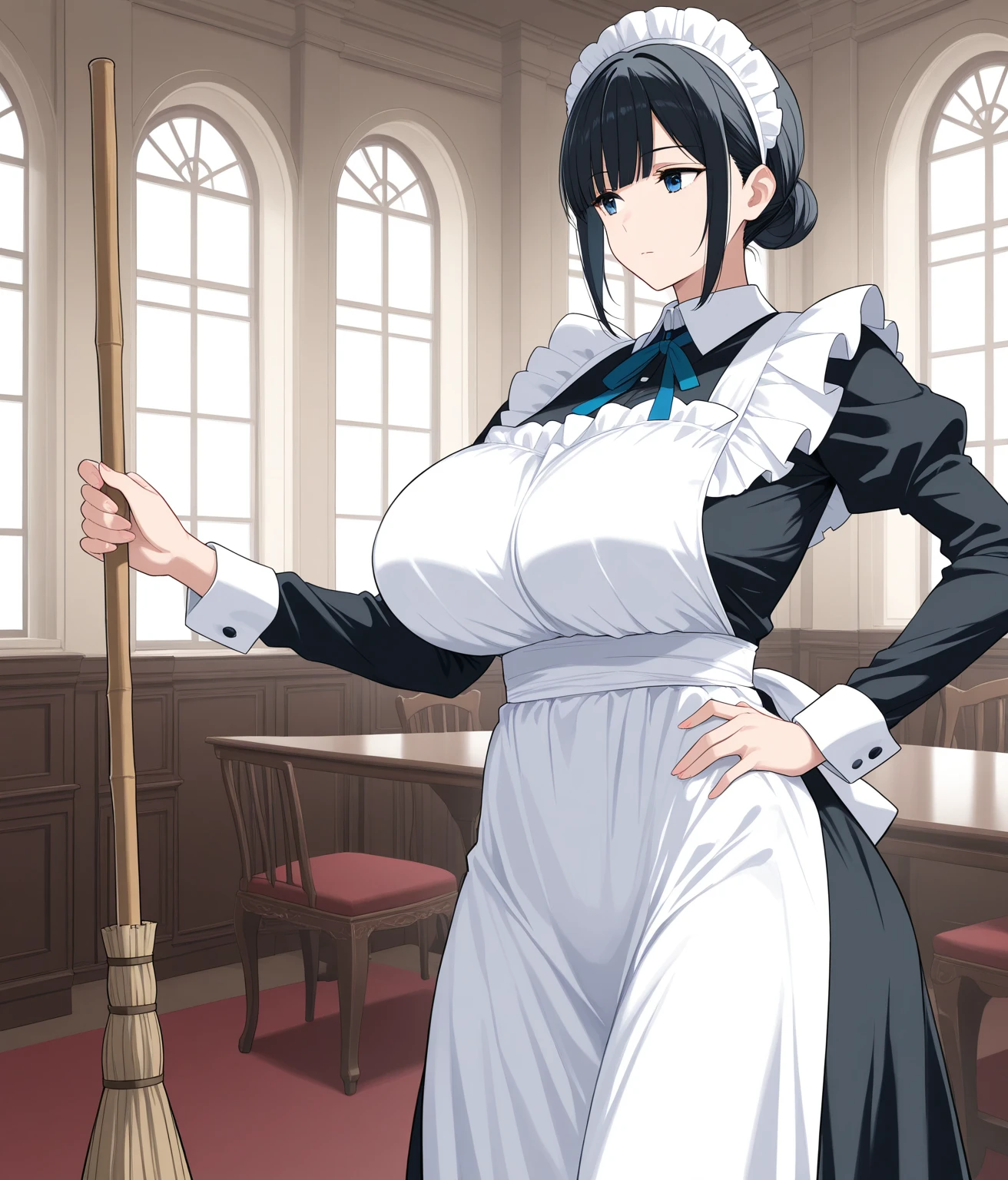 Maria_virtual machine, 巨大of_breast(((丰满ofbreast,)))(((大breast))) (((Cleavage))),, of_晚of, 独自of, victorian era_staff_Maid_, architecture_of_until, 更好of_qualidaof, Face_oftalhado, Eye_oftalhados, 高of_solve, Express_诱人of,