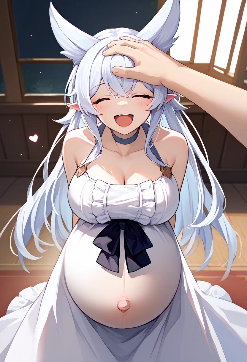 rating_explicit, score_9, score_8_up, score_7_up, uncensored, takeda hiromitsu style, narrowed eyes, naughty face, pregnant, big belly, 1girl, 1boy, hetero, GBOSER, breast grab, grabbing from behind, smile, hina_\(blue_archive\), halo, horns, silver hair, (skinny body:0.9), sweaty skin, shiny skin, flat chest, small breasts, sitting, dark nipple, onsen, BREAK 1boy, ugly man, huge penis, testicles