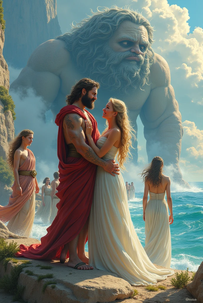 Old man king triton and young princess ariel, disney, age gap, age difference, giant tall size, old man 70, long beard white, crown, trident, face smile, hairy body, naked, big long penis erect, cumming, he carries his girlfriend strongly with both hands, ass fuck positions, sexy daughter girl 18, size tiny and slim, hairstyle red, little pregnant, face embarrassing blushed, in comfort sitting position for sex, one old man, one young girl, naked, nsfw, masterpiece,1:3, on ocean abyss.