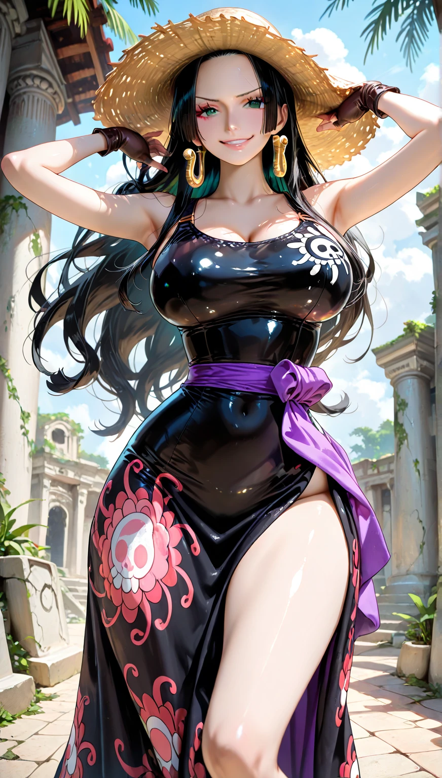 Dark-haired anime girl in pink swimsuit and corset, 16 anos, corpo bonito, seios grandes, com hand in panties , hand in hair, Garota sensual, purple cabelo, mechas de cabelo laterais, mechas de cabelo na lateral do rosto, beautiful lighting, sombras suaves, olhos azuis, pernas bonitas, cabelo curto, estilo anime, personagem Akane Tendo, Autora Rumiko Takahashi, Baseado em obra de Rumiko Takahashi, Anime Ranma 1/ 2, decote sensual, quadril robusto, corpo inteiro, corpo inteiro, busto grande, garota jovem com corpo belo e bonito, sandals on his feet, garota 16 anos jovem, usando maiô e corset pink, garota anime, estilo anime, beautiful feet in sandals, 45° viewing angle, ao ar livre, peito grande, seios bonitos, cabelo preto, sandals on the feet, pernas bonitas, sensual, belas pernas, Sandalias, seios grandes, corpo completo, corpo inteiro, feet with sandals, anime realista, saia, sarja roxa, personagem realista sensual, postura reta, ao ar livre, calcinha pink, hand in panties, hand in panties, seios grandes, sorrindo
