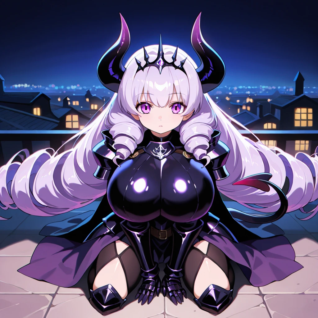 (best qualityer:1.3), (4K quality), Shinobu Kocho by Demon Slayer, (((purple and black hair))), ((face detailed)), ((curvy body)), (big boobies), cleaveage, sensuous, ((bidy latex neckline suit)), ((blush)), ((Covered area)),