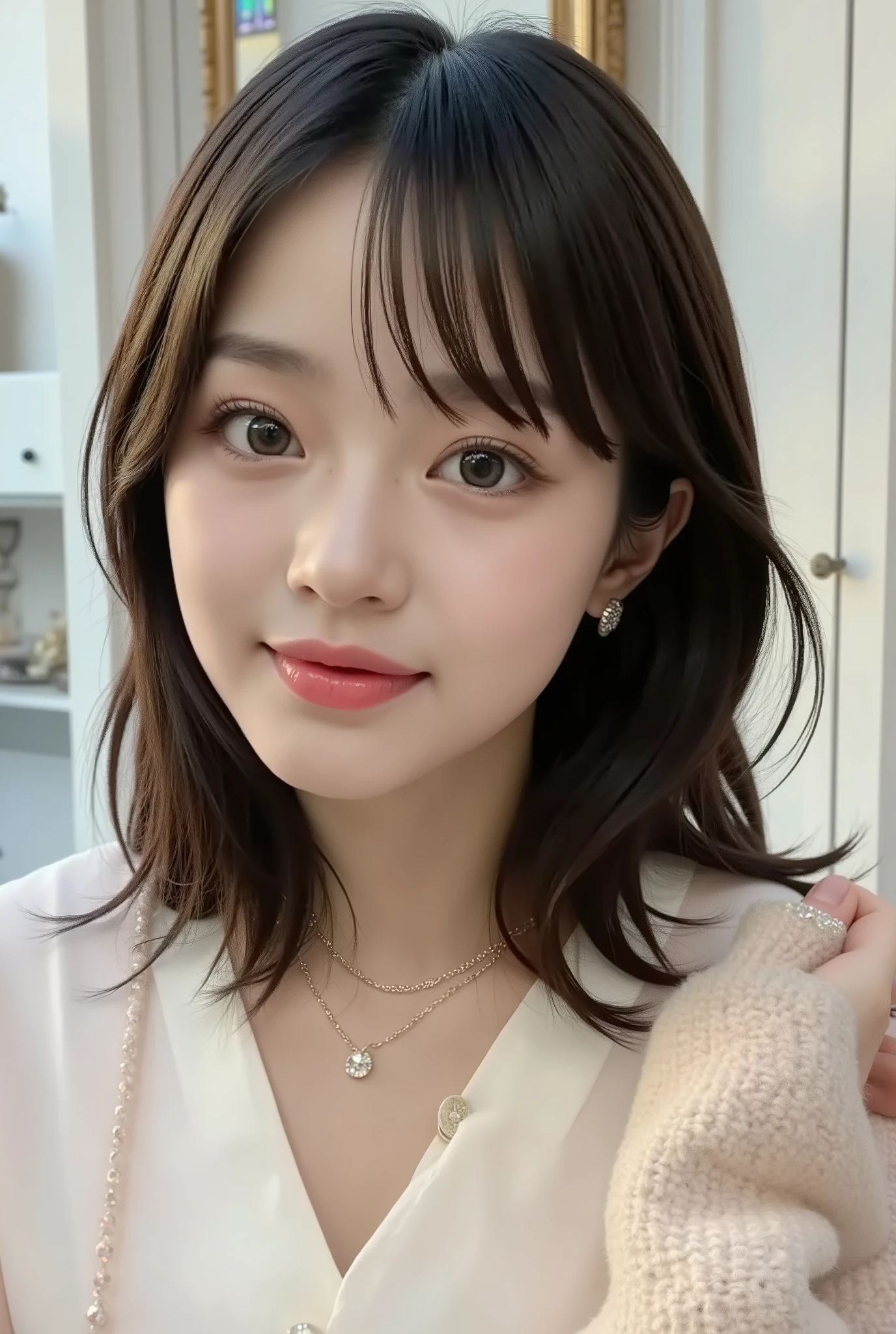 (masterpiece:1.2, top quality ), , {{ One Young Woman:16 years old :(Double Eyes : mascara: long eyelashes: teardrop bag)}} ,BREAK,((abovementioned, nude, topless, bottomless, , cowgirl position, ,, knee extension,{{{ white bra and panties:: through clothes:1.8}}, open the leg :1.7),BREAK,
),BREAK,( 1 girl sitting, flashy earrings, necress ,, small breasts , chest tightness , small bikini , viewers .:1.3),( Slightly plump body :1.4),BREAK,{{{ black、short hair:1.8}}},(Beautiful Eyes), Blushing, Healthy Skin, ,BREAK,( royal bed, viewers .throw:1.3),( Cute Background:1 ), 8k Resolution,,BREAK,(perfect focus :1.3),,(, colorful ,:1),,( Lick the fisheye ),,Bokeh, emphasizes breasts ,Luminous and colorful lighting setup for model photography, lens flare,, {{ cinematic lighting }} , ray tracing 、