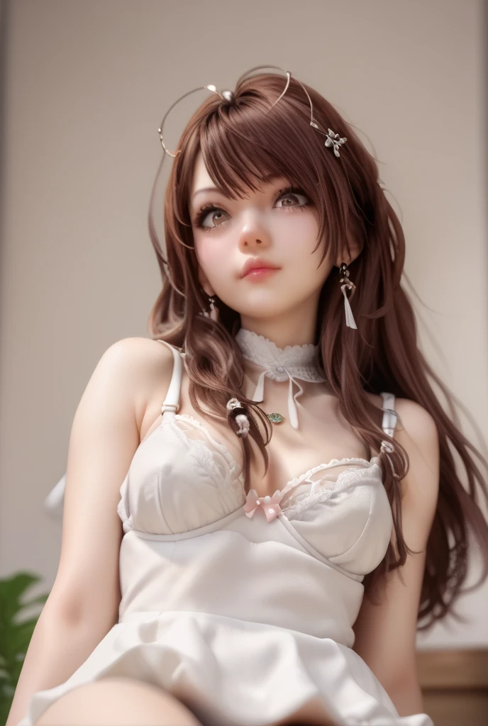 (Best Quality, 8k, 32k, Masterpiece, UHD: 1.3), Attractive Japan Female Pictures, One Girl, (Big: 1.2), Erotic Underwear Style, Lace, Lace Cardigan, Red, Undressed, Shoulder Out, Super Cute, Pastel Colors, Upper Body to Thighs, Nice Perfect Face with Soft Skin, Gorgeous Wavy Long Brown Hair, 8
K resolution, ultra-realistic, ultra-detailed, high quality, living, large
Bile Pose Cute Pose --auto --s2