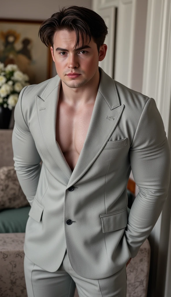 Exposing the pectoral muscles, Handsome, Handsome chad chin, Handsome and attractive, Handsome and elegant, Handsome man, Sexy masculine, masculine and Handsome, , Handsome, Attractive posing, attractive male, wear a white one , Attractive man, Korean male!Kominan wear a white one ,closeup portrait!showing off his hairy pecs。Show hairy chest muscles,short mustache,wear a white one ,raise your right hand,Showing hairy ??????, Showing hairy calves,wear a white one ,wear a white one ,wear a white one Show hairy chest muscles,short mustache, headspace!Charming and serious look,Handsome, poorly dressed,Perfect ????????????,Beautiful man face detail,perfect foot,Perfect match!Ultra-low angle shooting!!