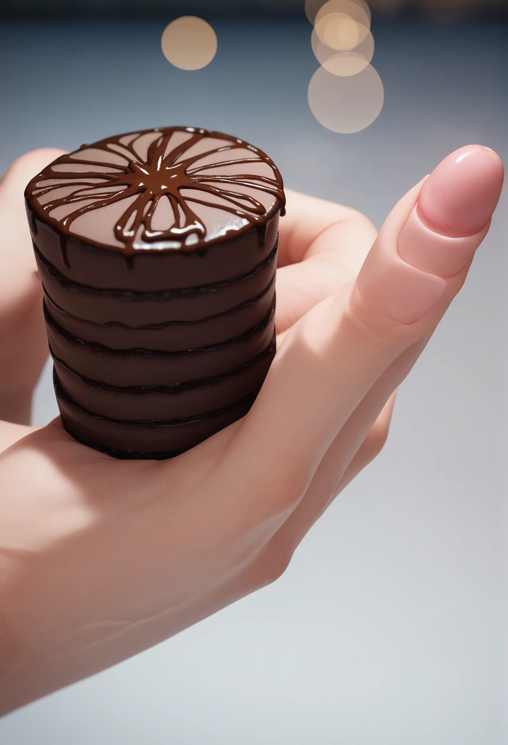 A human hugging a giant oreo cookie