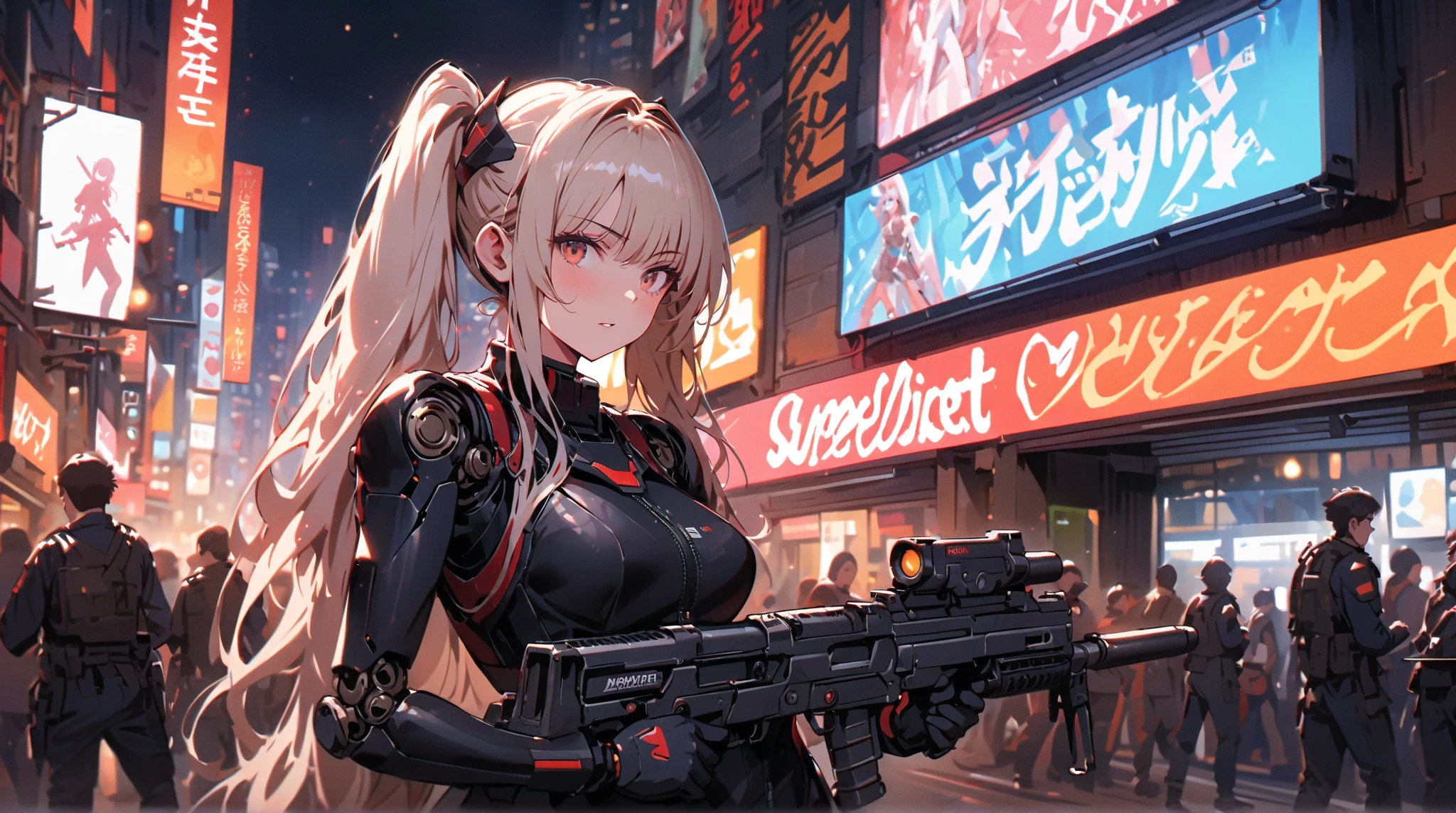 middle School girls，smile，美しいgirl，Beautiful girl from another world，Holding a large gun in hand，girl，Cyberpunk uniforms，The best quality to get you horny，Psychic，Wizard，battle，Colorfulな髪色，完璧なgirl，Super cute girl，leather jacket，Cyberpunk Background，Cute uniform，Uniform of the Future，Wearing a cardigan，Long Hair、Sparkling eyes，She has her bangs down，Colorful，Ultra HD，若いgirl，sex，Green Eyes，エッチなgirl，Full body image，Big Breasts，Beautiful Girl&#39;s Paradise，Fashion Girl，エッチなgirl，Beautiful Girl Country，High-dimensional beautiful girl，A beautiful girl who transcends everything，Pink Cardigan，So beautiful，Absurd，美しいgirl，