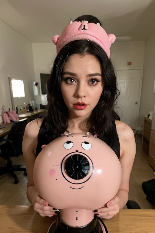 Arms up sweaty pits clown girl scary ghost girl naked girl big breast realistic details photo ahegao girl detailed armpit wrinkles detailed quality 
