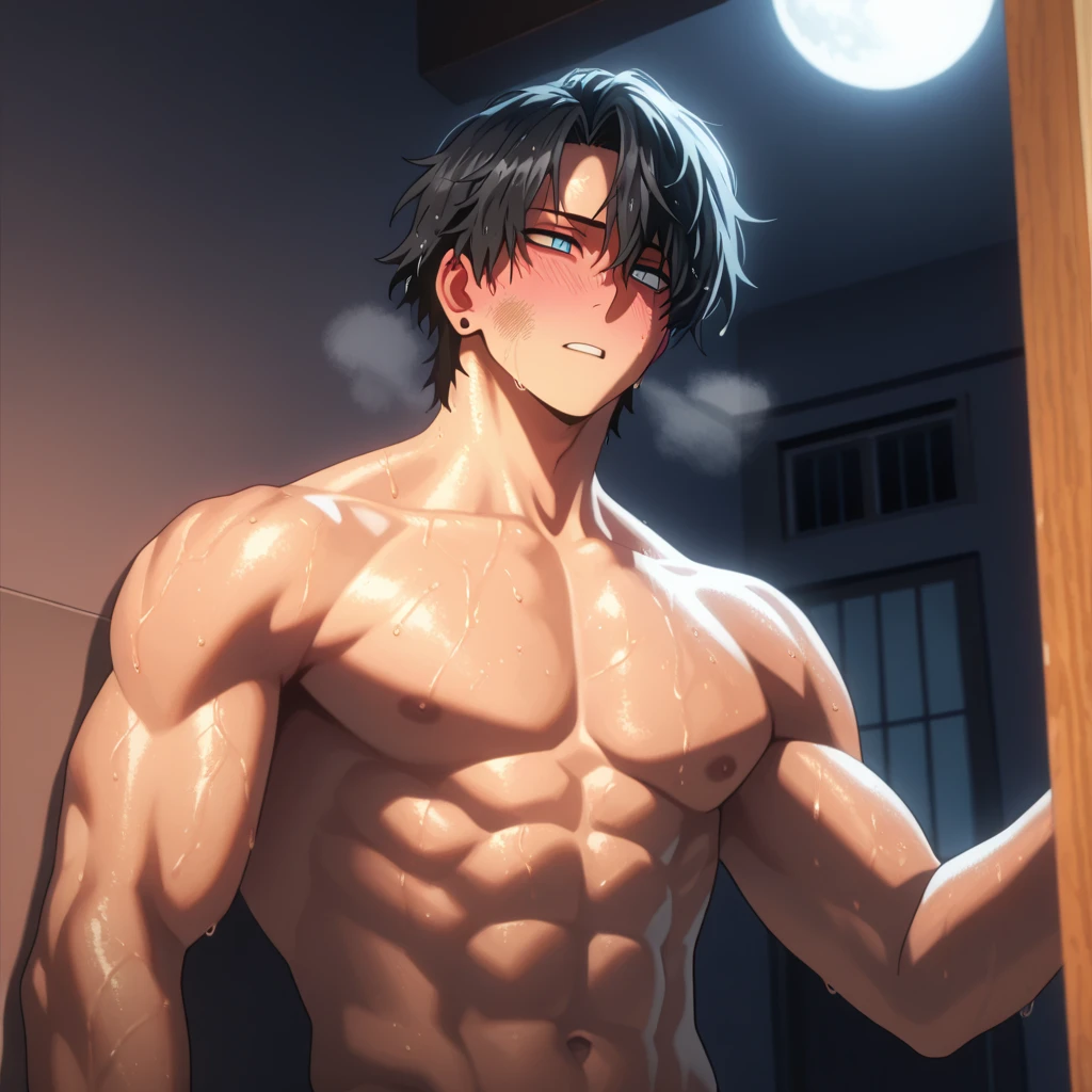 Hot man without cloth