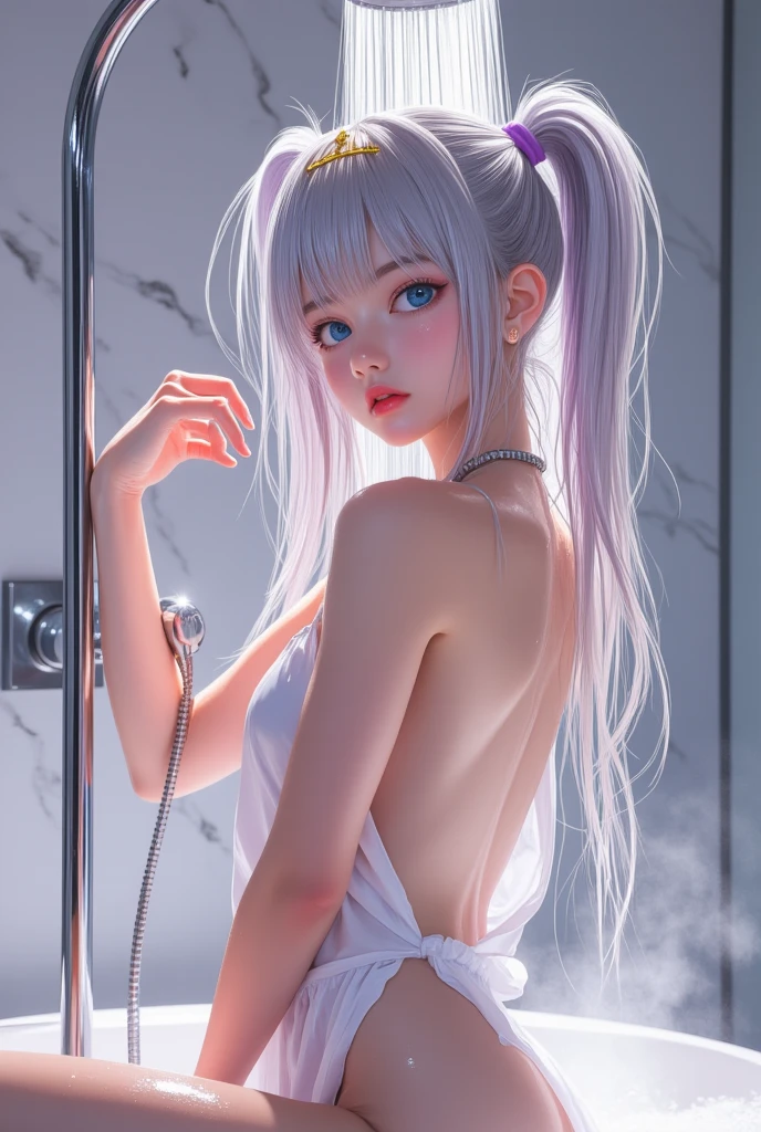 (masterpiece, highest quality:1.3)
Lightning FF13, 1 girl, alone, long hair, pink hair、Completely naked、All nude、hot spring、I take a shower、take a bath、turn your butt towards me
