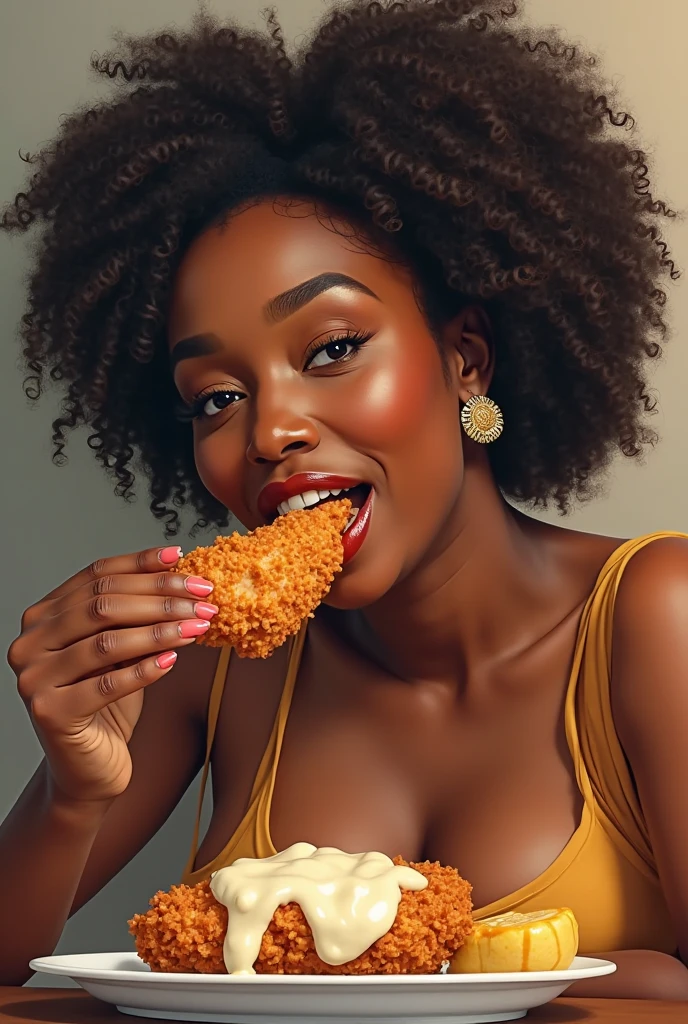 Woman with a giant tongue