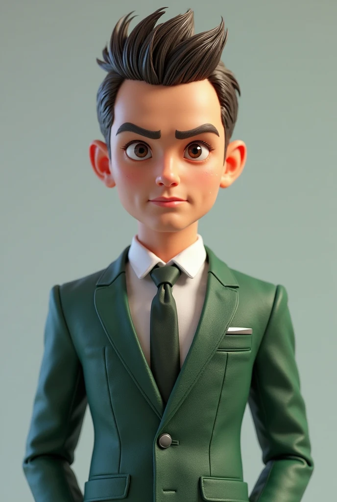 A wise young man stood at the front, illuminated by lamplight, and had an exclusive style