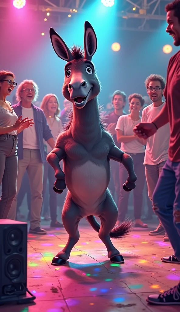 Feral zebra , garter belt, stockings, black panties, cameltoe, nightclub, in public, everyone watching seductive, smirk, sexy, butt