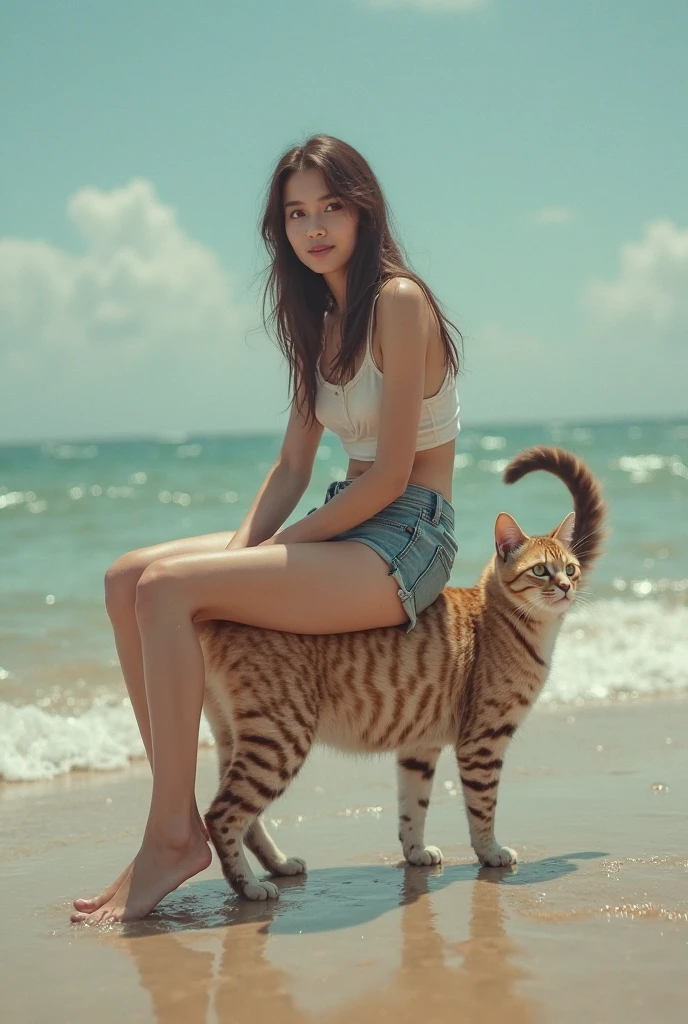 Bikini black cat hear 