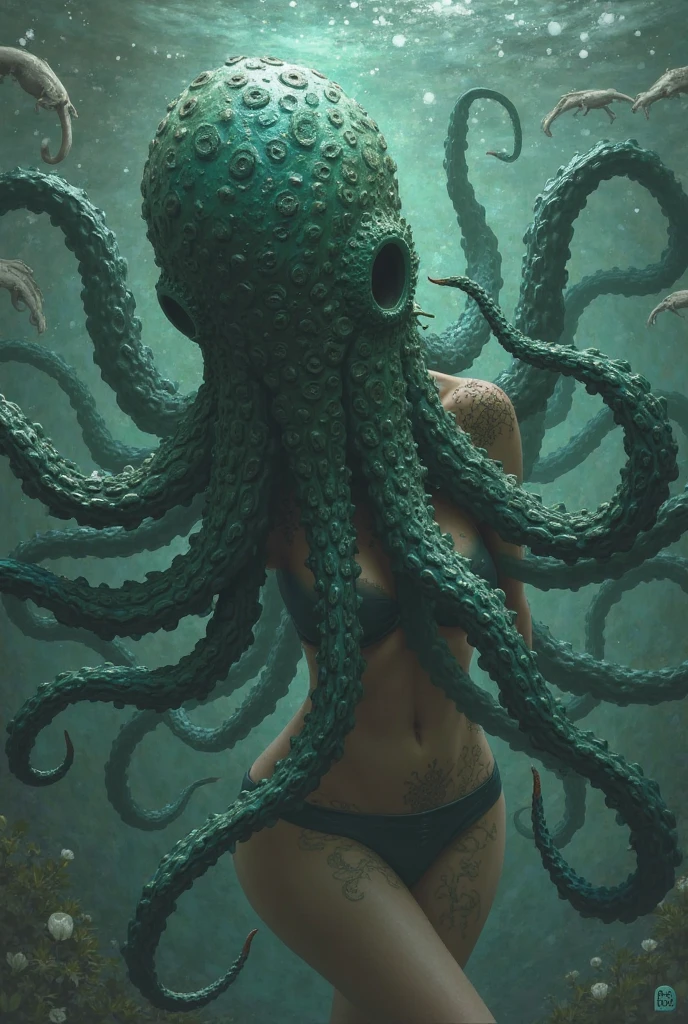 A woman,Amber Heard plays Sexy queen of sea, More, Beautiful face,Lively expressions,seabed,huge octopus,octopus tentacles,octopus tentacles wrapped around the Queen of sea More,a girl, Amber Heard plays More, Red long hair,Green tight scales,Low-cut,sexy body, beautiful face,painful expression,sad,lively expressions,seduce。huge breasts, Huge ass, plump body, green sexy bra, sexy thong、,camel toes are clear,hand-held treasure,combat action,camel toes are clear,magic high quality paintings, huge breasts, Huge ass, sexy big legs, plump body, Victorian sailing ship,flag,Fierce winds and waves,Cannon fodder flying,Advanced lighting effects,Rich in details,High-quality paintings,8K