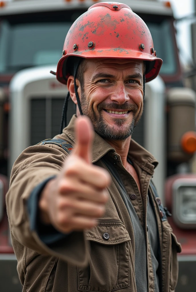 a casual after work photo of a manly masculine fireman proudly showing off his big manly perfect sweaty feet to the camera