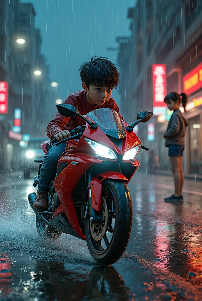 A boy riding a KTM bike in zone
