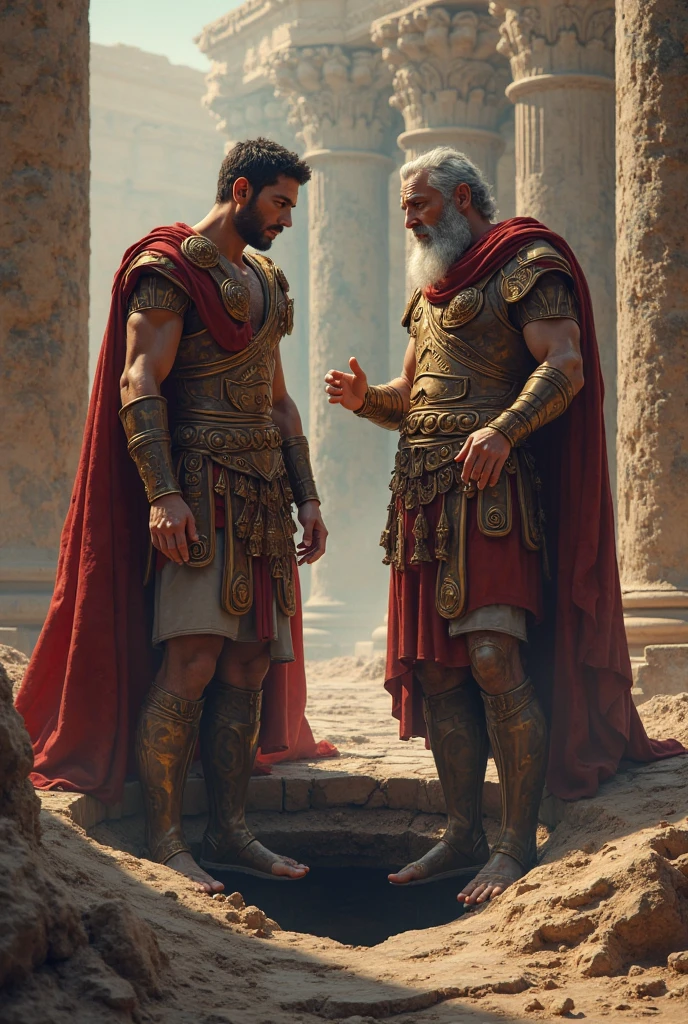 on the greek market, there are many man and a woman in the background, chicken and dog on ground, greek man with hurricane lamp running, a Greek man walking and debate with another old man, another poor man sitting on floor, female god statue, full body white cloak, shield, bow, sword, white hair, masculine, mature, naked, hairy torso, fantasy, intricate, elegant, highly detailed, digital painting, concept art, smooth, sharp focus, illustration, amor, helmet, sword, shield, Greek god. handsome,painted of rugged zeus and queen hera singing with lia, god of thunder, female greek god, white hair, masculine, mature, handsome, upper body, muscular, hairy torso, fantasy, intricate, elegant, highly detailed, digital painting, artstation, concept art, smooth, sharp focus, illustration, art by gaston bussiere and alphonse mucha, almost naked