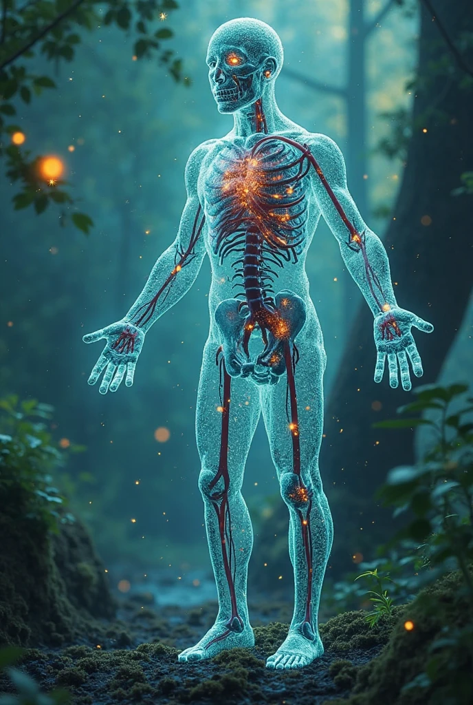  blue and green nervous system, that the image does not cover the entire format, leaving space to write a text since it will be for an Instagram post about the nervous system 