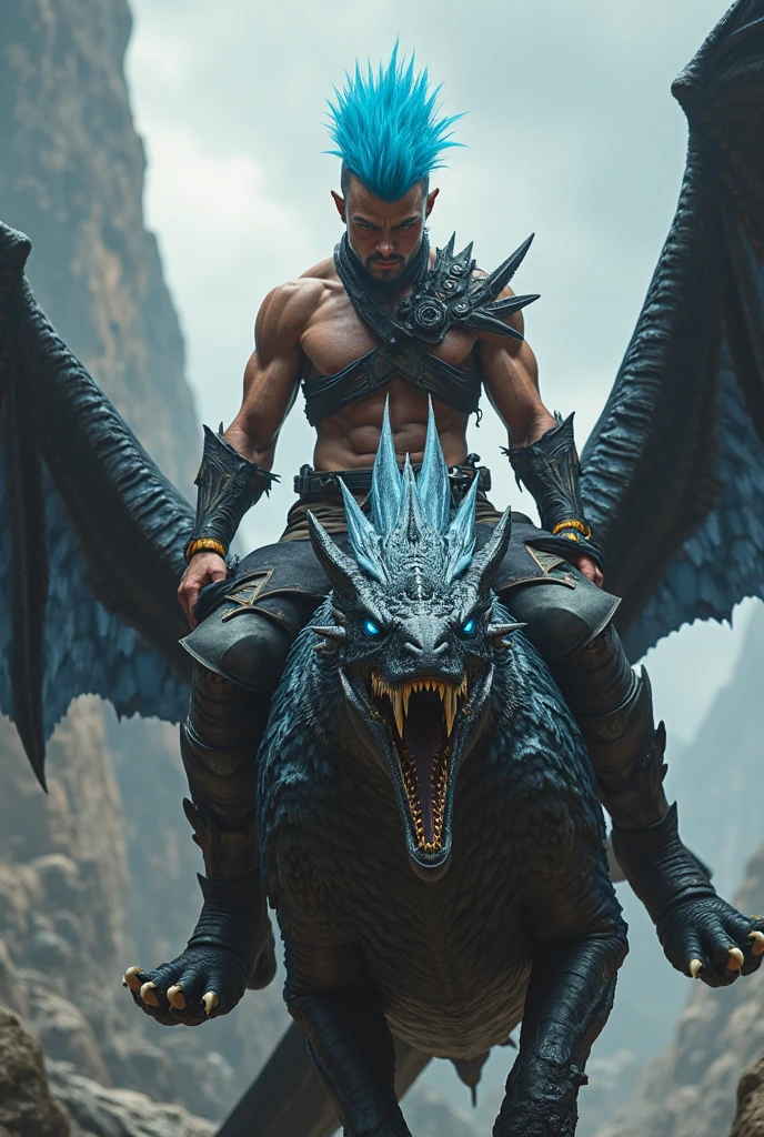 Man wrapped around a dragon