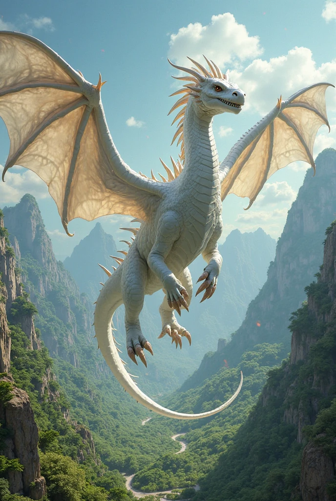 Giant snake with dragon wings