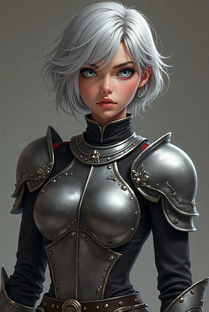 1girl,armor, <lora:ArmorFusion:0.6> , colorful theme,<lora:2b:0.6>,(best quality, high quality, high resolution), realistic, ultra-detailed, highly detailed face features, absurdres, realistic lighting and reflections, highly detailed face features, see through shirt, best photo,high quality illustration