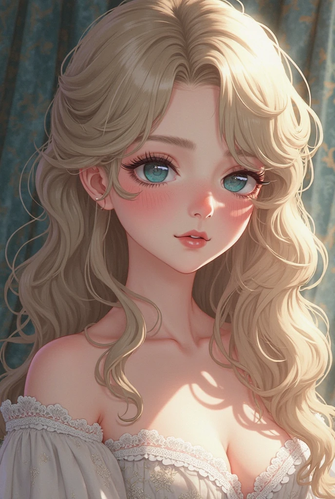 arafed femme pleinement , fille sexy aux yeux marrons, ultra realistic, Meticulously detailed, Portrait de Sophie Mudd, cheveux bruns et grands yeux, selfie d'une jeune femme, Yeux de chambre, violette myers, sans maquillage, maquillage naturel, regarder directement la caméra, visage avec artgram, maquillage subtil, superbe photo de tout le corps à genoux sur le lit, dans la chambre, Medium to large bust